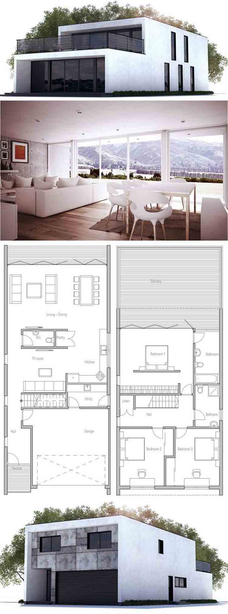 60 Desain dan Denah  Rumah  Minimalis  Sederhana  Modern