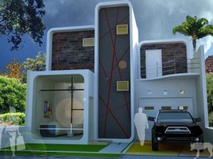 30+ desain & denah rumah minimalis 2 lantai sederhana modern