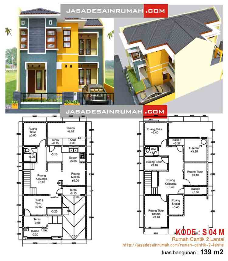 30 Desain  Denah Rumah  Minimalis  2 Lantai Sederhana  Modern
