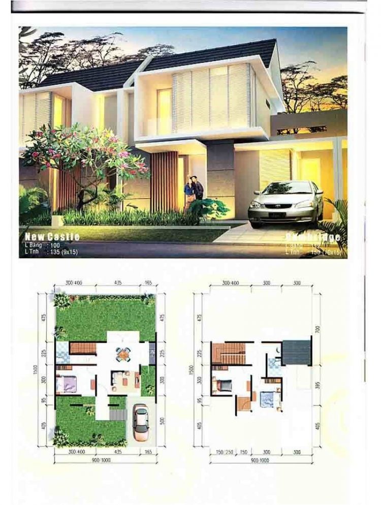 30 Desain Denah Rumah Minimalis 2 Lantai Sederhana Modern