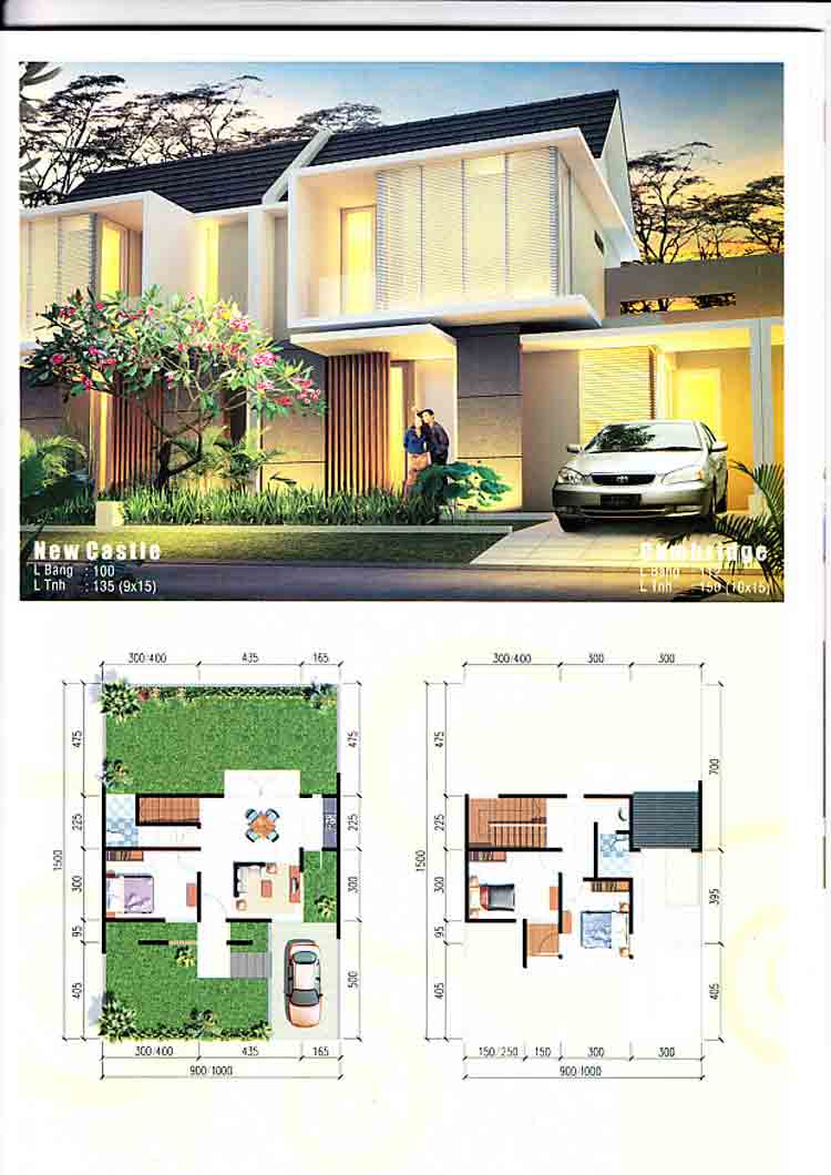 30 Desain  Denah Rumah  Minimalis  2  Lantai  Sederhana  Modern