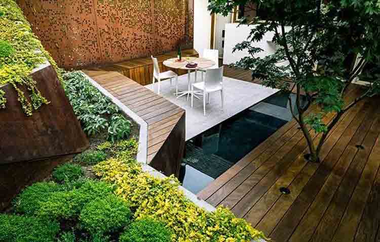 taman belakang rumah minimalis modern