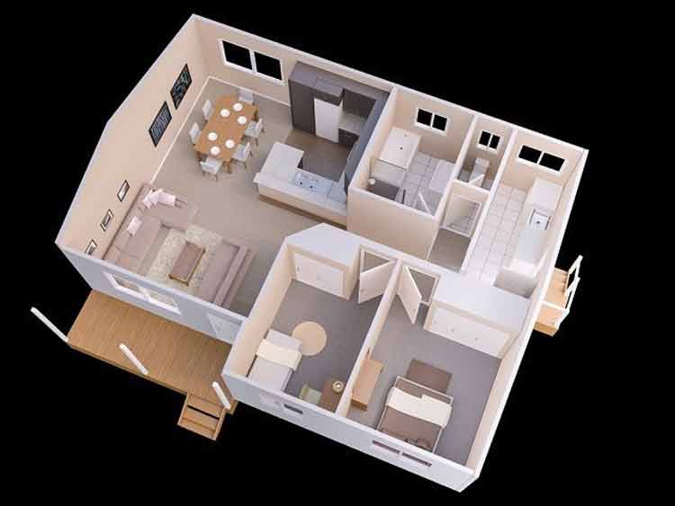 30 Denah Rumah Minimalis Type 45 Desain Sederhana