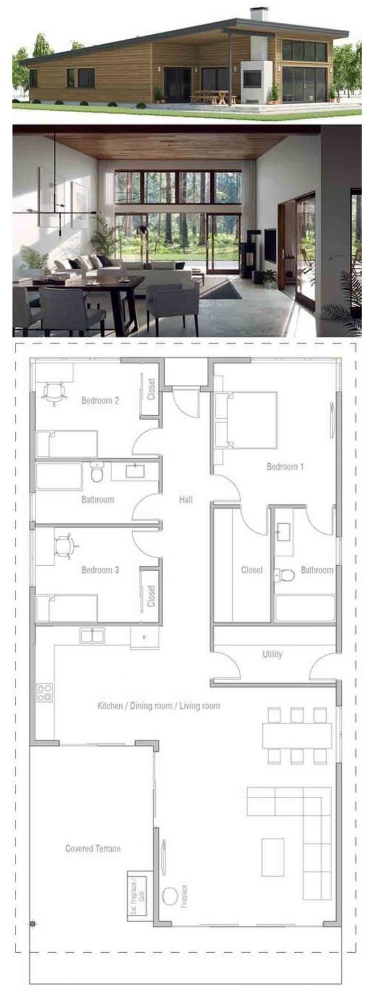 60 Desain dan Denah  Rumah  Minimalis  Sederhana  Modern