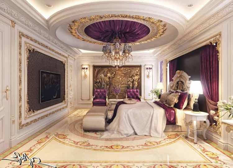 gambar desain interior kamar tidur mewah