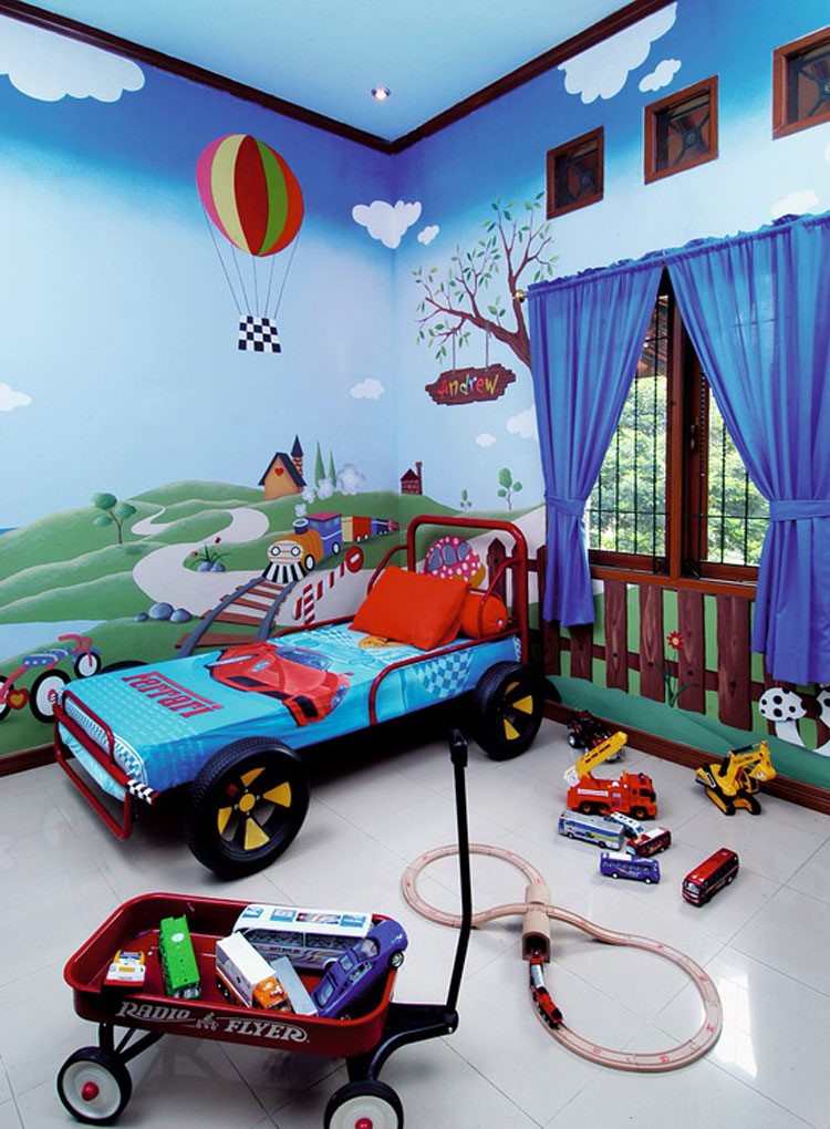 contoh wallpaper dinding kamar anak