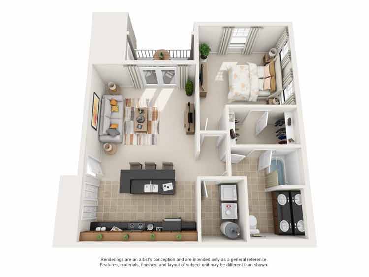 contoh ruang apartemen
