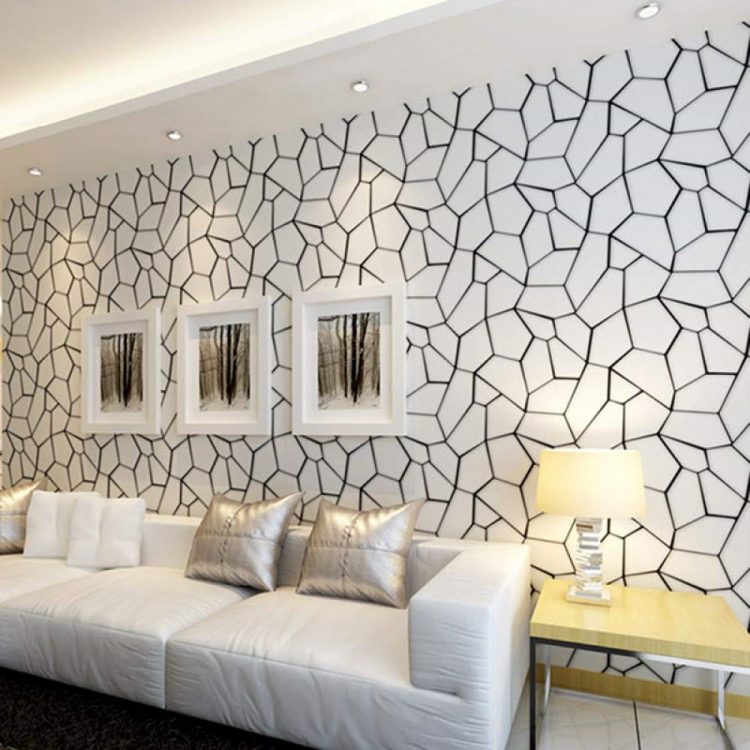 √ 60+ Motif Wallpaper Dinding Ruang Tamu Minimalis & Harga