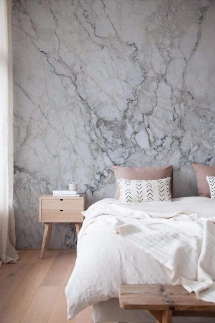 wallpaper dinding kamar tidur minimalis hitam putih