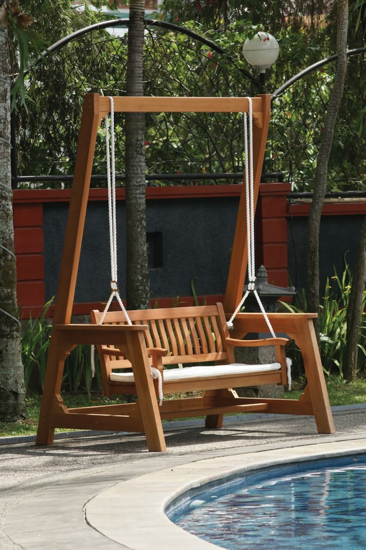 gambar kursi taman dari kayu