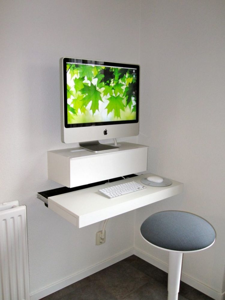 meja komputer dinding minimalis