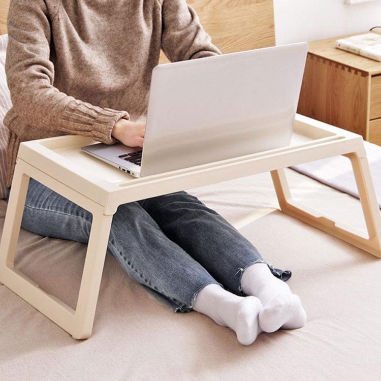 meja laptop lipat kayu