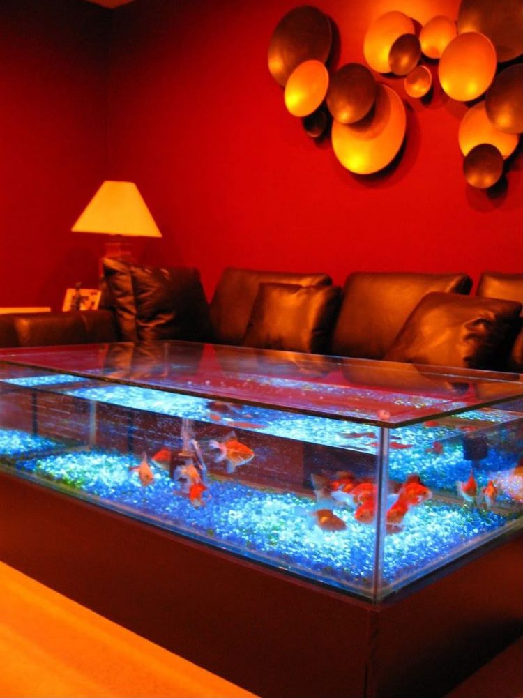 meja tamu aquarium dari pipa paralon