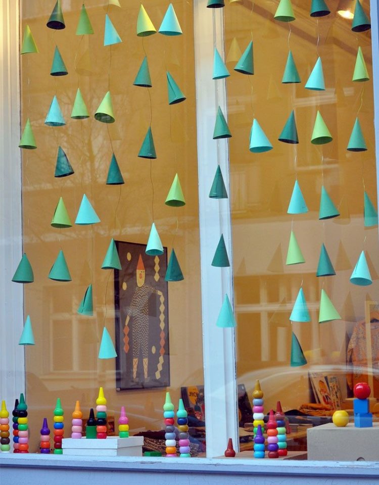 hiasan kaca jendela kelas origami