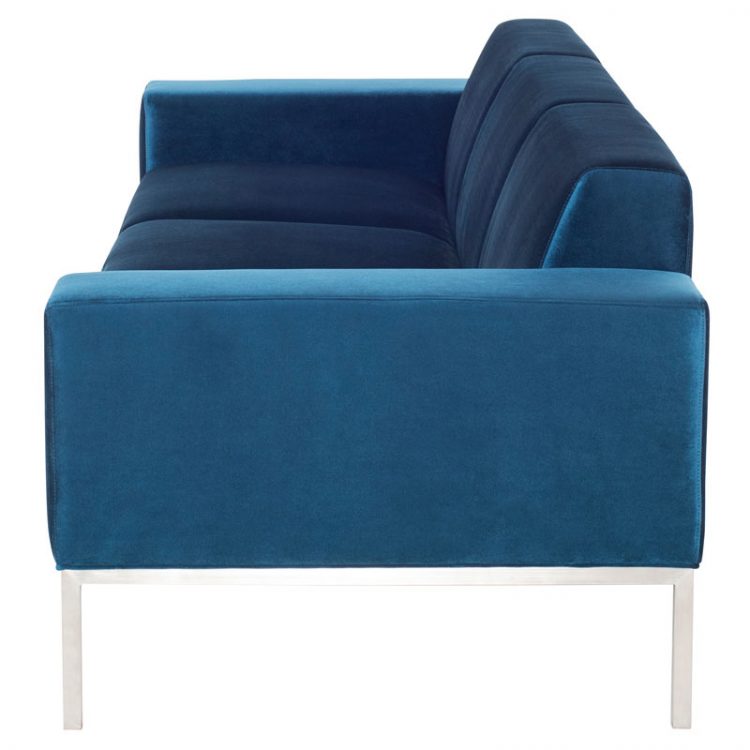 sofa minimalis biru