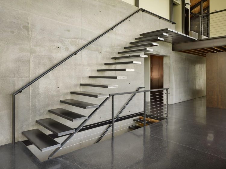 cara buat tangga beton gantung
